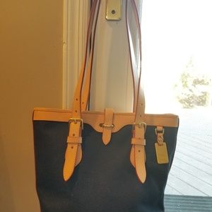 DOONEY & BOURKE Navy Blue Cabriolet Canvas Purse